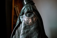 Image 2 of Axeman leather jacket brass epaulette