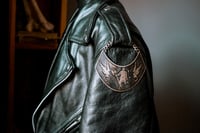 Image 3 of Axeman leather jacket brass epaulette