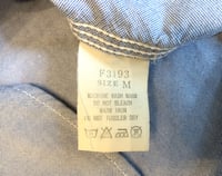 Image 9 of FOB Factory chambray button down shirt, made in Japan, size M (fits S)
