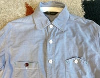 Image 2 of FOB Factory chambray button down shirt, made in Japan, size M (fits S)