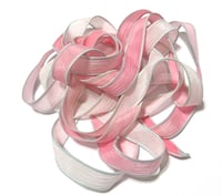 Image 3 of 1PC. MINTY CORAL 42" hand dyed wrist wrap bracelet silk ribbon//Yoga wrist wrap bracelet ribbon