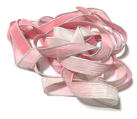 Image 6 of 1PC. MINTY CORAL 42" hand dyed wrist wrap bracelet silk ribbon//Yoga wrist wrap bracelet ribbon