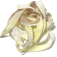 Image 1 of 1PC. SUGAR COOKIE 42" hand dyed wrist wrap bracelet silk ribbon//Yoga wrist wrap bracelet ribbon