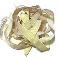 Image 4 of 1PC. SUGAR COOKIE 42" hand dyed wrist wrap bracelet silk ribbon//Yoga wrist wrap bracelet ribbon