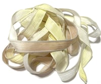 Image 6 of 1PC. SUGAR COOKIE 42" hand dyed wrist wrap bracelet silk ribbon//Yoga wrist wrap bracelet ribbon