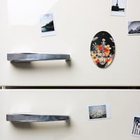 Image 4 of She Follows the Rhythm of the Moon - Oval Shaped Ornament - Wood Magnet - Lunar Art 