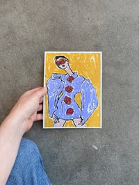 Image 2 of ‘Purple Puff & Rose Buttons’ 6” x 8” PRINT