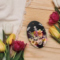 Image 5 of She Follows the Rhythm of the Moon - Oval Shaped Ornament - Wood Magnet - Lunar Art 