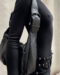 Image 10 of BLACK LEATHER BUCKLE BAG