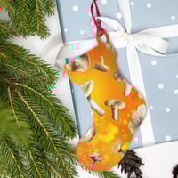 Image 6 of Peace by The Light of the Shroom - Wooden Ornament - Stocking Shape - Wood Magnet 