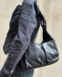 Image 2 of BLACK LEATHER BUCKLE BAG