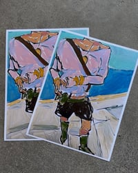 Image 2 of ‘Pink Sleeve, Green Boots’ 6” x 8” PRINT