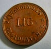 #185-CIVIL WAR SALEL: STORECARD TOKEN, STAUDINGER'S ON BROADWAY, NEW YORK CITY