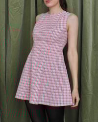 Image 1 of Ready to ship Marcia Dress - Pink embroidered check