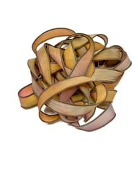 Image 4 of 1PC COLOR BURST 42" hand dyed wrist wrap bracelet silk ribbon//Yoga wrist wrap bracelet ribbon