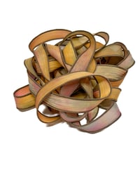 Image 2 of 1PC COLOR BURST 42" hand dyed wrist wrap bracelet silk ribbon//Yoga wrist wrap bracelet ribbon