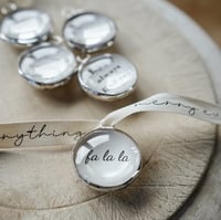 Image 1 of glass domed christmas soldered charms/ornaments