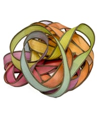 Image 3 of 1PC HIPPIE BEADS 42" hand dyed wrist wrap bracelet silk ribbon//Yoga wrist wrap bracelet ribbon