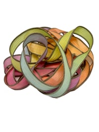 Image 5 of 1PC HIPPIE BEADS 42" hand dyed wrist wrap bracelet silk ribbon//Yoga wrist wrap bracelet ribbon