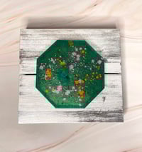 Image 3 of 🌿✨ “Celestial Garden” Resin Jar + Coaster Set