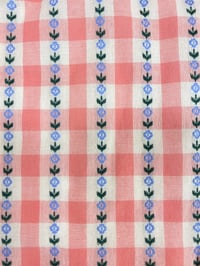 Image 2 of Ready to ship Marcia Dress - Pink embroidered check