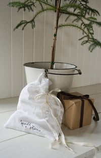 Image 3 of santa sack mini - white - sparkle + shine