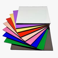 Image 1 of Acrylic (PMMA) Mirrored Color Sheets, 1.5mm Thickness (1/17"), 9 Colors + 4 Sizes