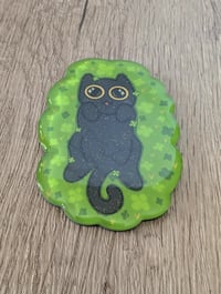 Image 1 of Black Cats Are Good Luck - Cute Epoxy Acrylic Magnet