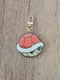 Image 1 of Red Shell - Cute Mario Kart Epoxy Acrylic Keychain Charm