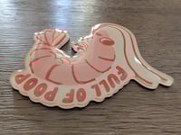 Image 2 of Full of Poop - Cute Shrimp Epoxy Acrylic Magnet