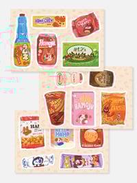 Image 1 of HAMOJU Snack Sticker Sheet