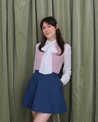 Image 5 of Ready-to-ship Polly top cropped blouse - Pink embroidered check