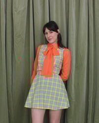 Image 10 of Ready-to-ship Polly top cropped blouse - Yellow tartan
