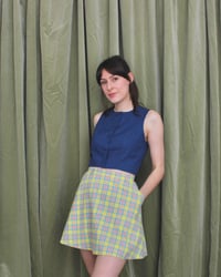 Image 4 of Ready-to-ship Polly top cropped blouse - Blue lapis