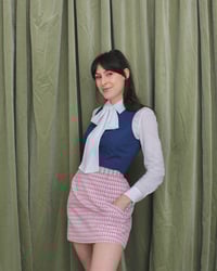 Image 6 of Ready-to-ship Polly top cropped blouse - Blue lapis