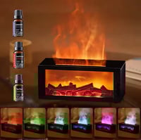 Image 1 of Fireplace Flame Aroma Diffuser and Humidifier 500ml