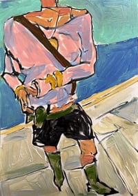 Image 1 of ‘Pink Sleeve, Green Boots’ 6” x 8” PRINT