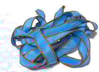 Image 1 of 1PC. WORLD SERIES 42" hand dyed wrist wrap bracelet silk ribbon//Yoga wrist wrap bracelet ribbon