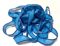 Image 2 of 1PC. TROPICAL TIDE 42" hand dyed wrist wrap bracelet silk ribbon//Yoga wrist wrap bracelet ribbon