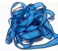 Image 4 of 1PC. TROPICAL TIDE 42" hand dyed wrist wrap bracelet silk ribbon//Yoga wrist wrap bracelet ribbon