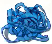 Image 5 of 1PC. TROPICAL TIDE 42" hand dyed wrist wrap bracelet silk ribbon//Yoga wrist wrap bracelet ribbon