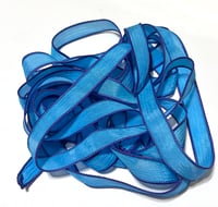 Image 6 of 1PC. TROPICAL TIDE 42" hand dyed wrist wrap bracelet silk ribbon//Yoga wrist wrap bracelet ribbon