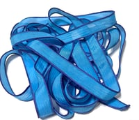 Image 1 of 1PC. TROPICAL TIDE 42" hand dyed wrist wrap bracelet silk ribbon//Yoga wrist wrap bracelet ribbon
