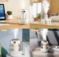 Image 4 of Mini USB Portable Dual Nozzle Fog Bedroom Silent Humidifier Digital Display of Air Humidity