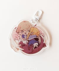 Image 1 of Dunmesh Dragon and Elf / Acrylic Charm