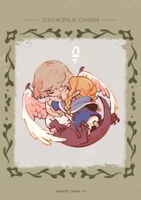 Image 2 of Dunmesh Dragon and Elf / Acrylic Charm