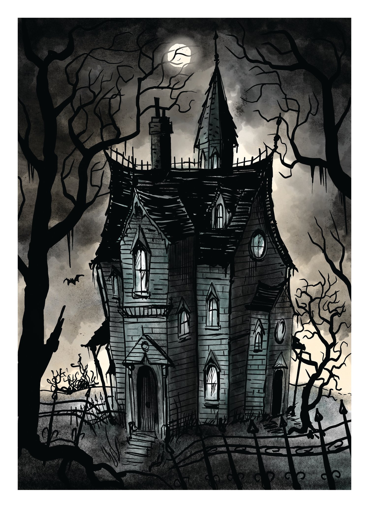 Little Haunted House Print