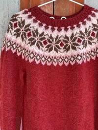 Image 3 of Alpaca wool sweater - Burgundy - Preorder
