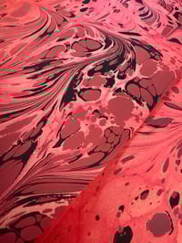 Image 6 of Gold and Red - hand marbled paper - SECONDS