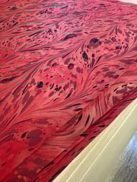 Image 8 of Gold and Red - hand marbled paper - SECONDS